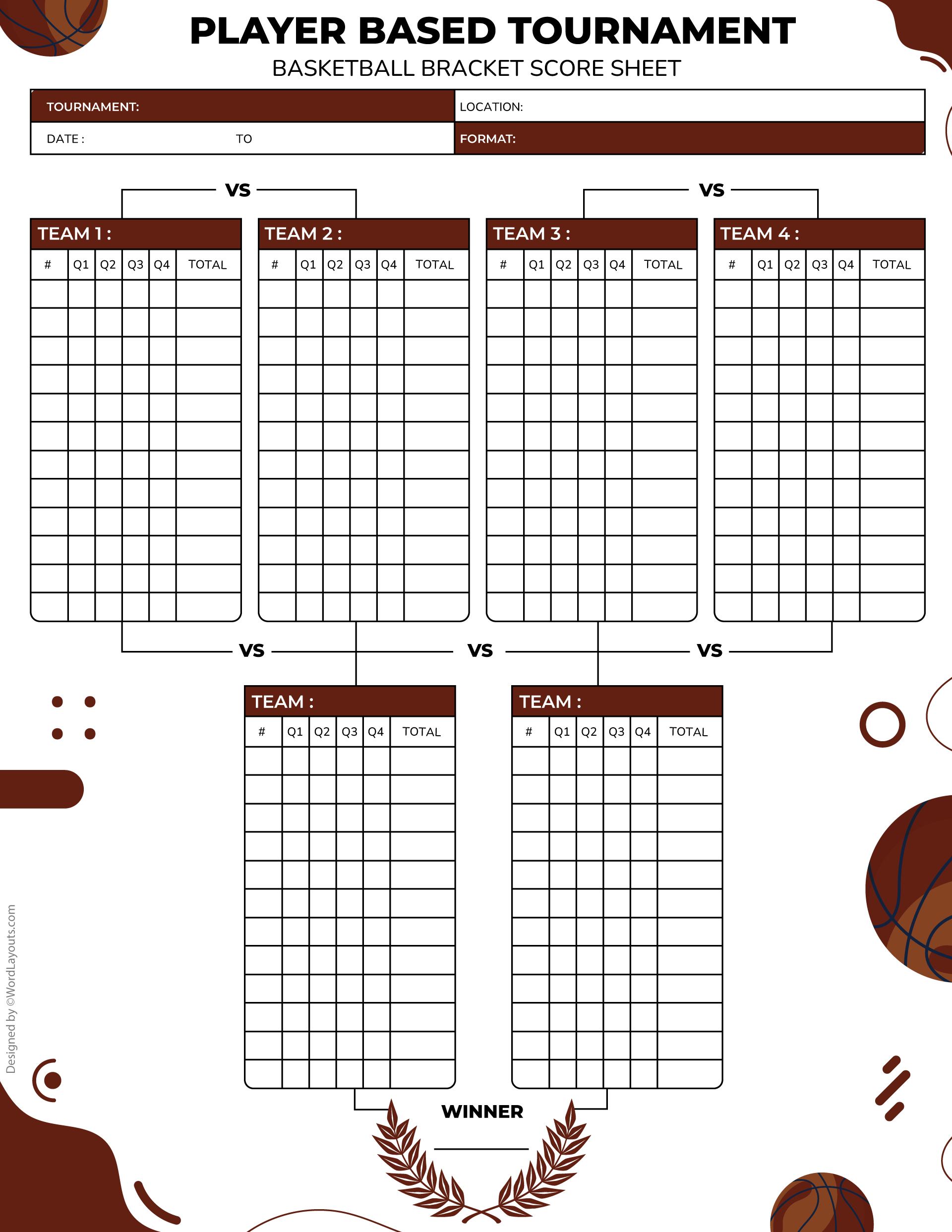 basketball score sheets - free & print-ready