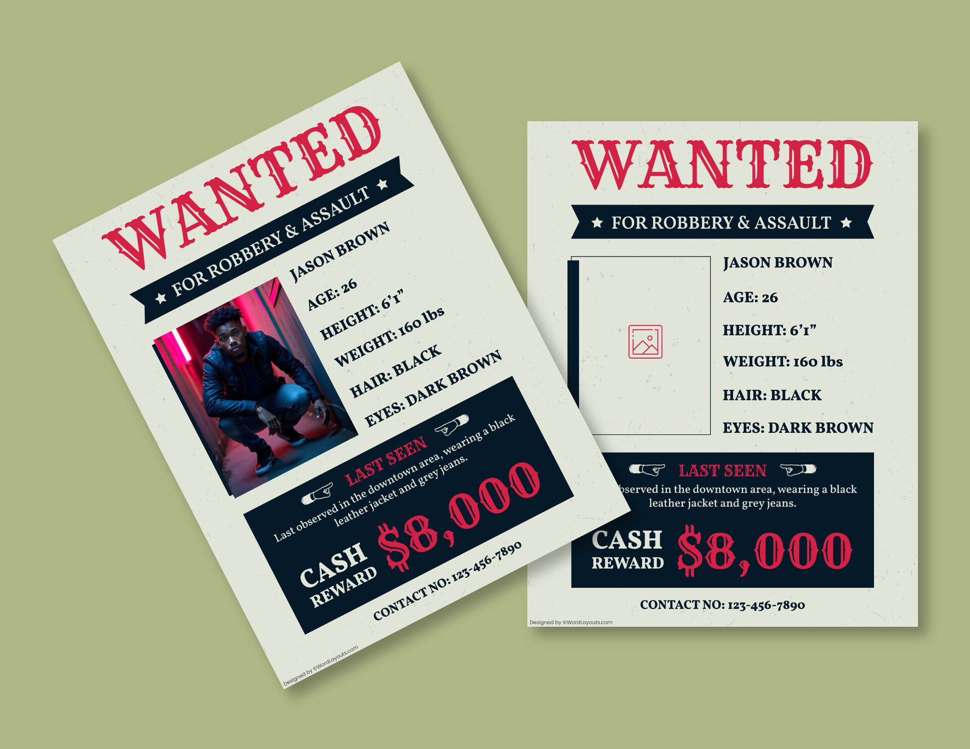 Old West Wanted Poster Template - WordLayouts