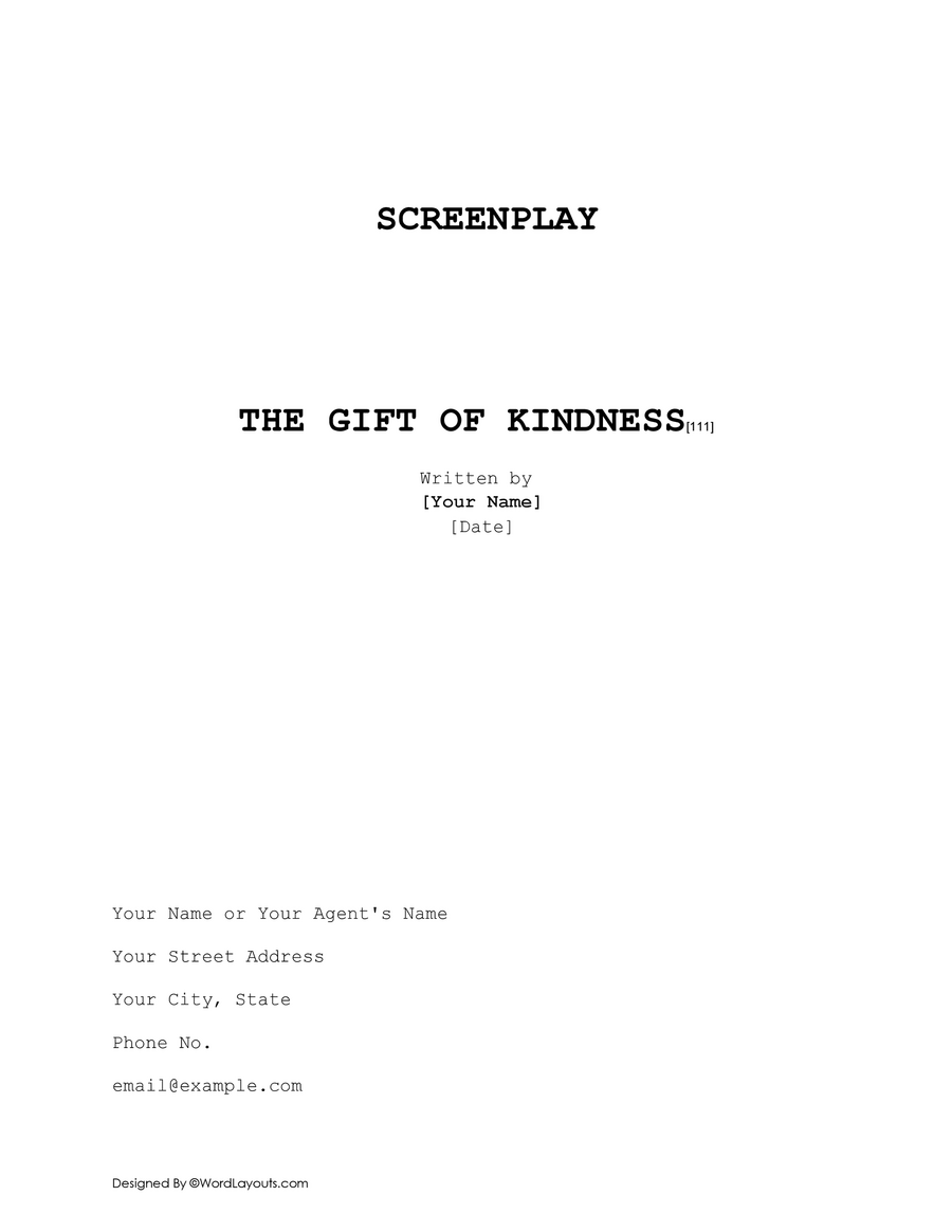 Free Screenplay Template for Beginners & Writers