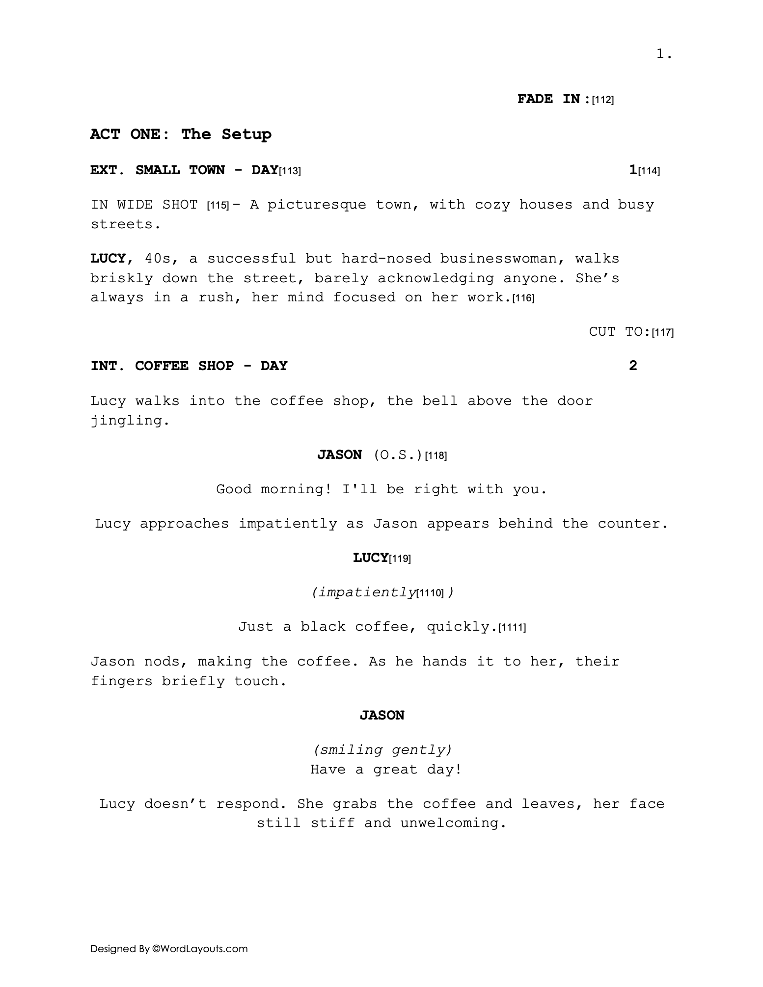 Free Screenplay Template for Beginners & Writers