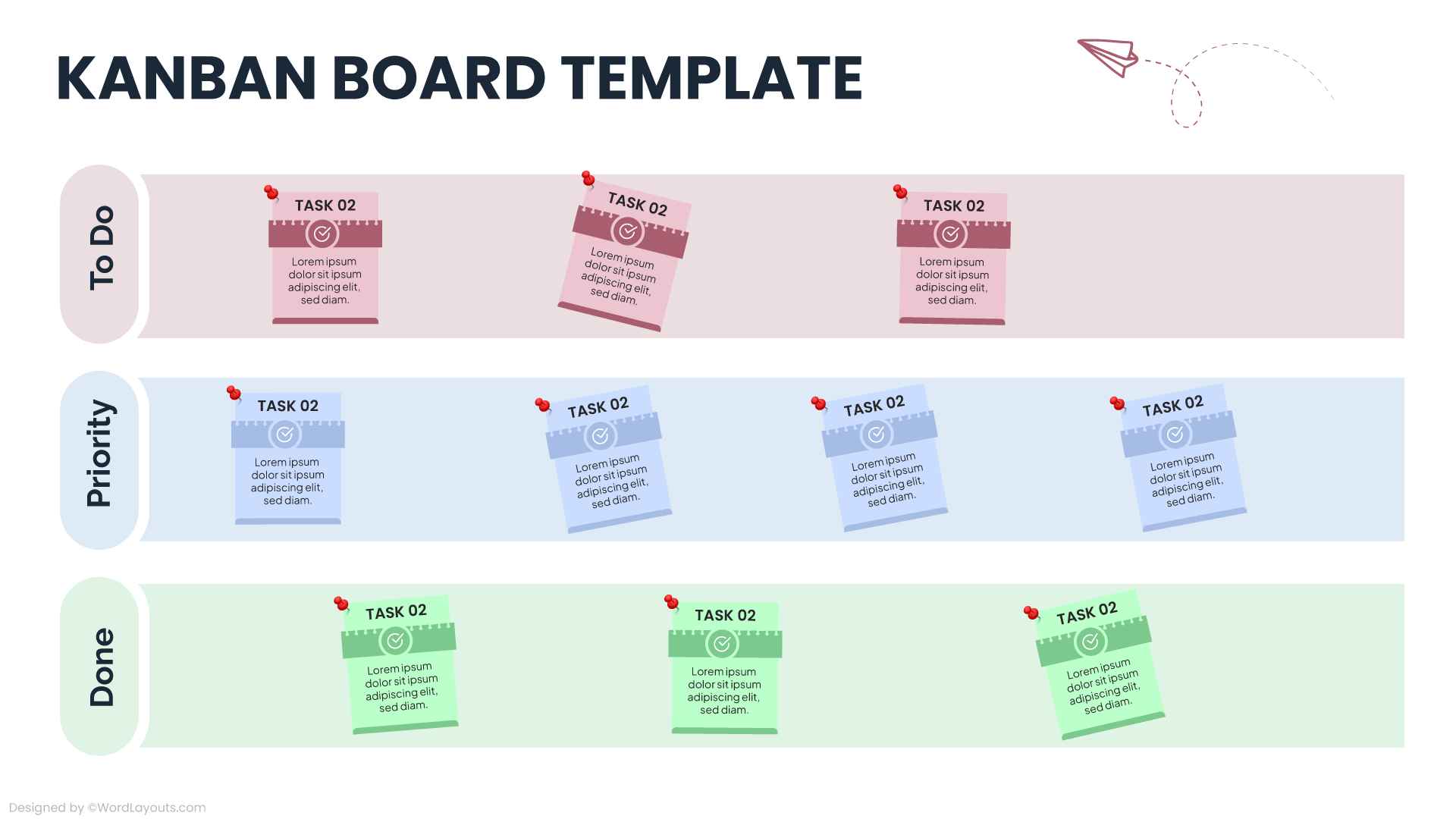 Strategic Workflow Kanban Board Template - WordLayouts