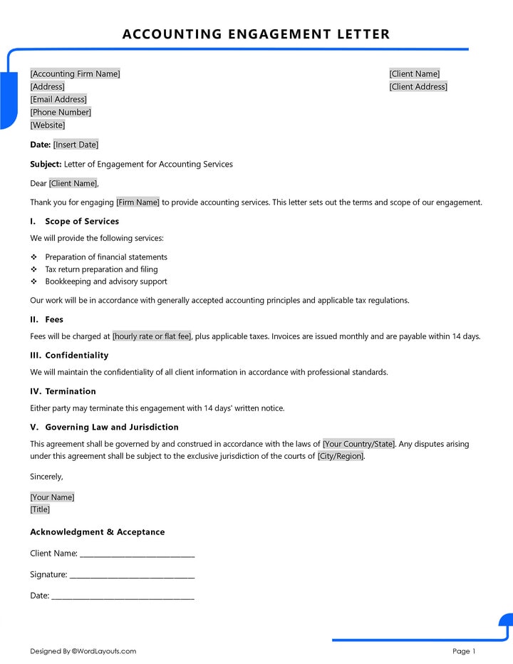 Letter of Engagement Explained (Free Templates)