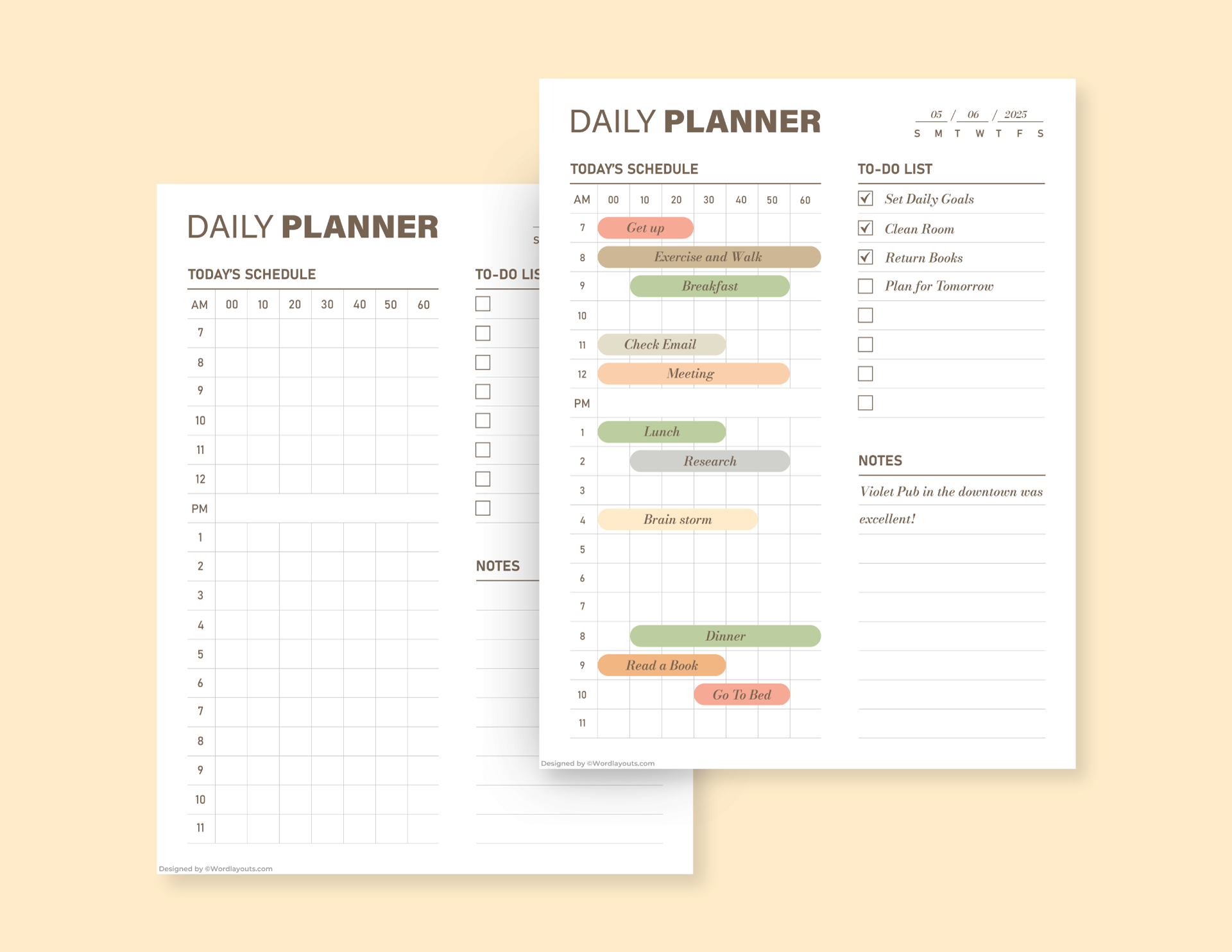 Colorful Pastel Daily Planner WordLayouts colorful-pastel-daily-planner-wordlayouts