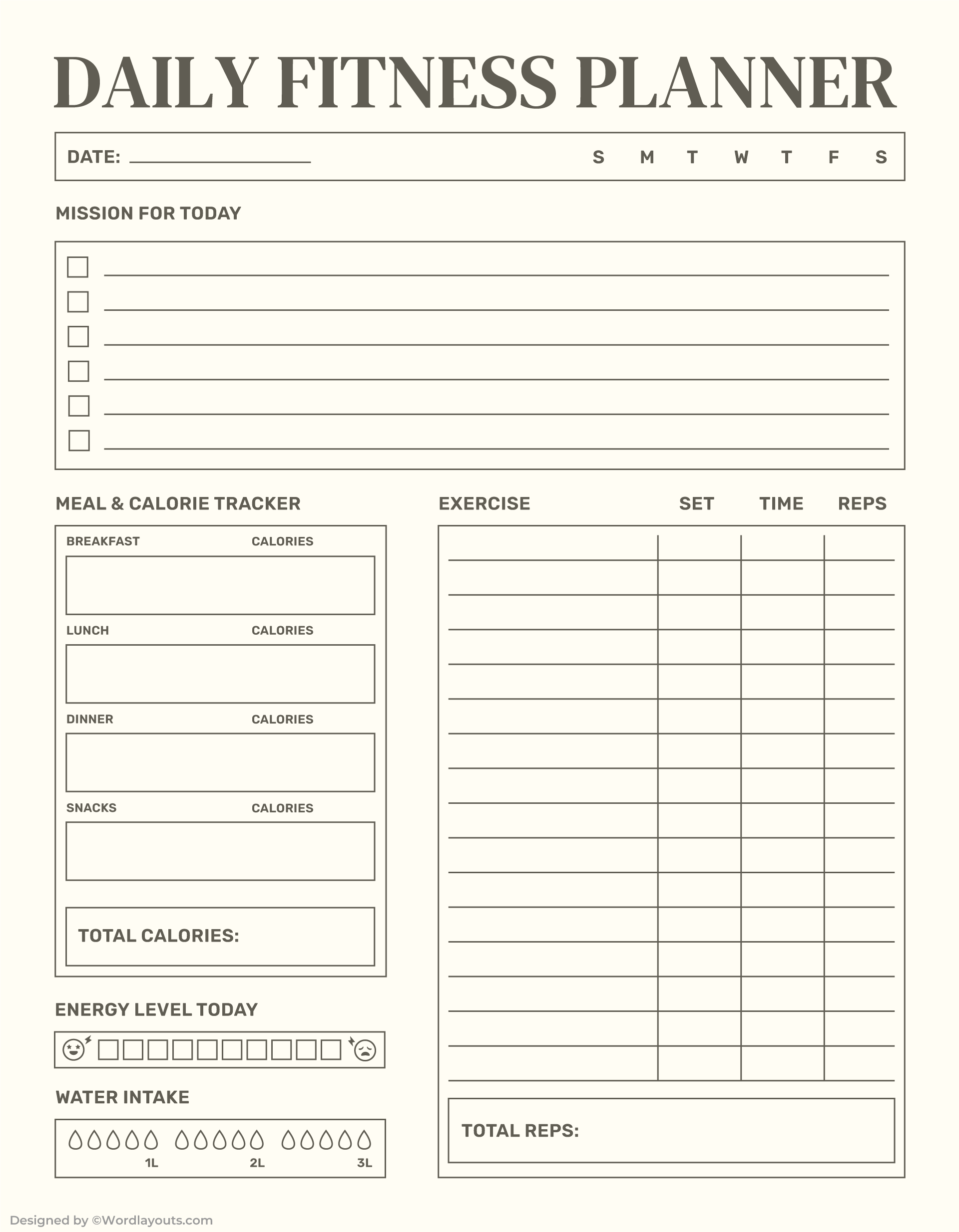 Free Printable Fitness Planner Pdf: Ultimate Tool to Track Progress