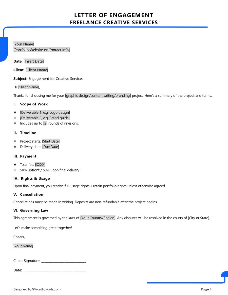Letter of Engagement Explained (Free Templates)