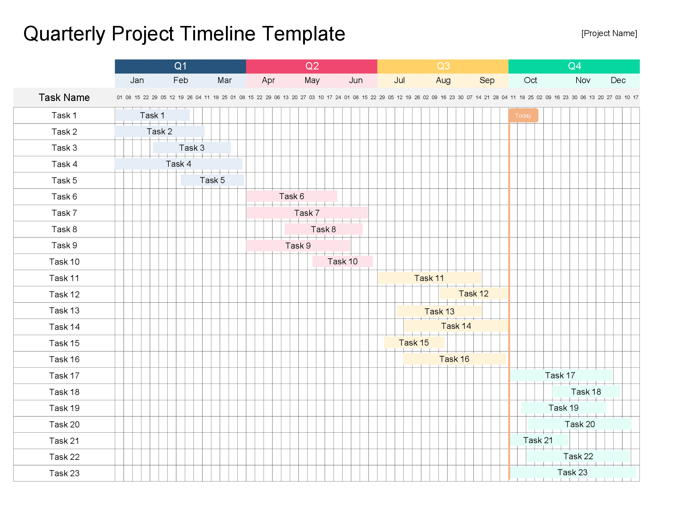 Project Timeline Template With Milestones (Excel)