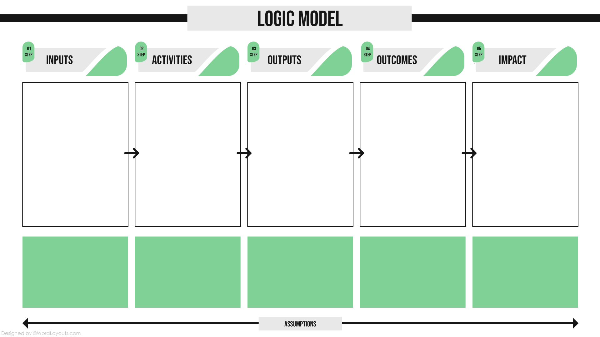 Complete Logic Model Diagram Template